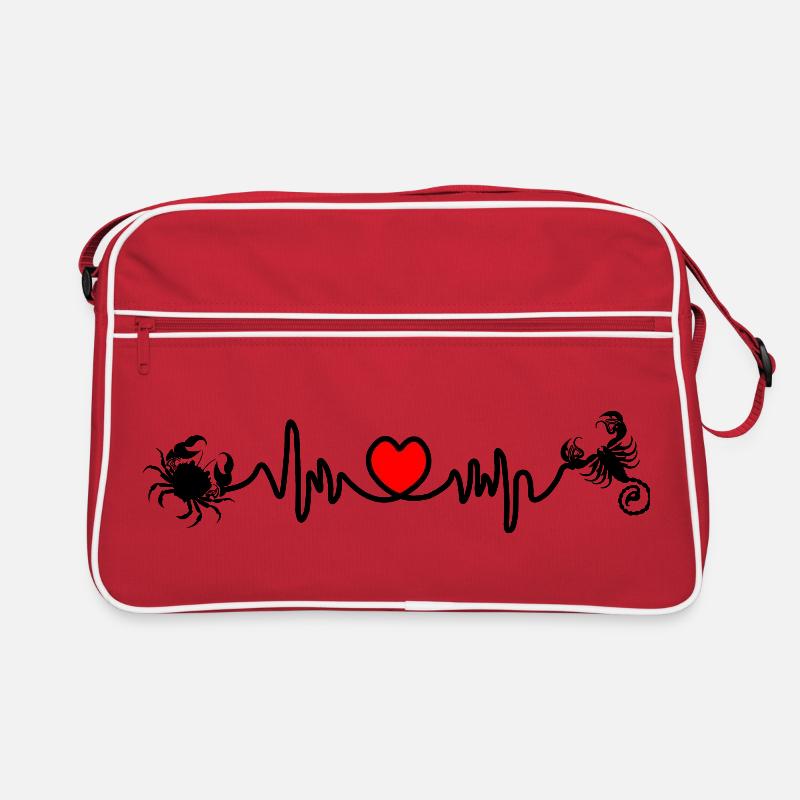 Herzfrequenz Kardio Krebs Skorpion Retro Tasche