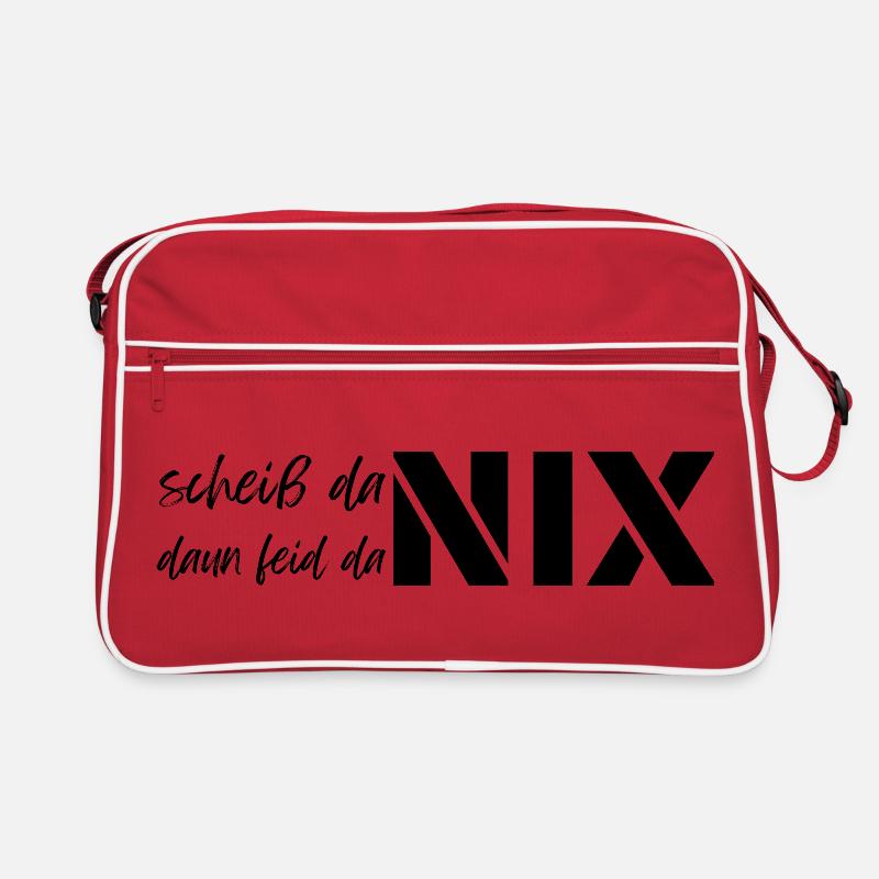 scheiß da nix daun feid da nix, dialect motto Retro Bag