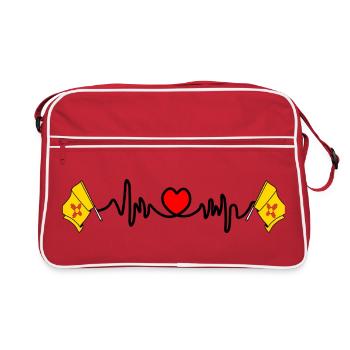 Heart rate cardio for New Mexico - Retro Bag - red/white - Front