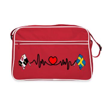 Gävleborg et la Suède – Battement de cœur du pays - Sac Retro - rouge/blanc - Devant