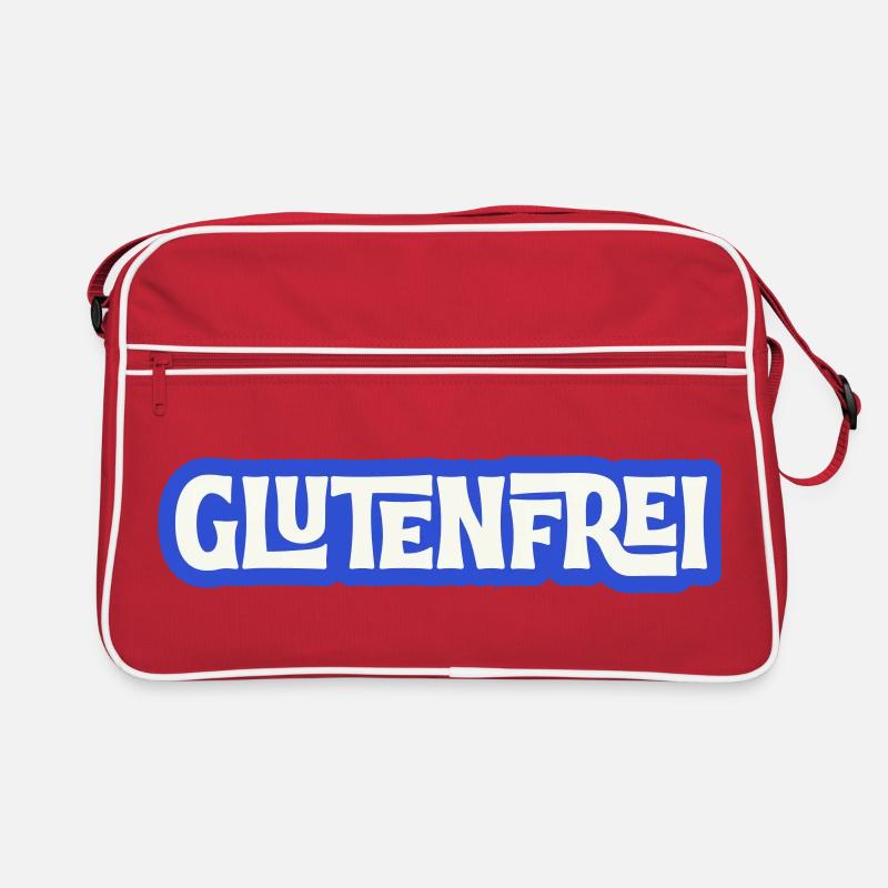 Glutenfrei Logo Blau Statement Retro Tasche