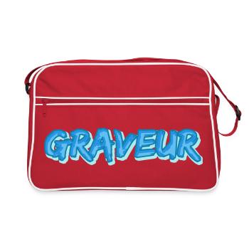 Engraver as a job - Retro Bag - red/white - Front