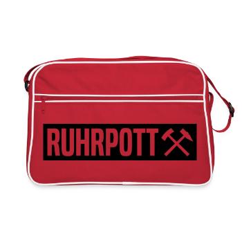 Ruhrpott - Ruhr Pott - Zeche - Zollverein - NRW - Retro Bag - red/white - Front
