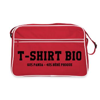 Bio Panda Bebe Phoque Humour - Sac Retro - rouge/blanc - Devant