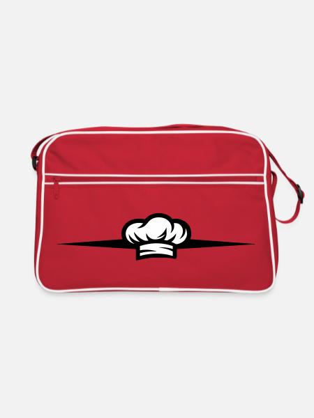 Chef's Hat Symbol Chef Line - Retro Bag - red/white - Front
