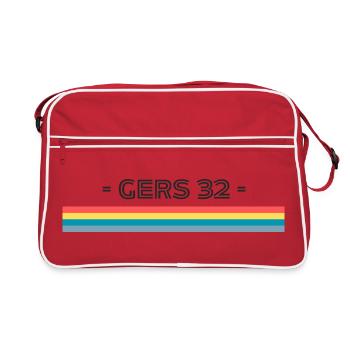 T-shirt Gers 32 Humour cadeau - Sac Retro - rouge/blanc - Devant
