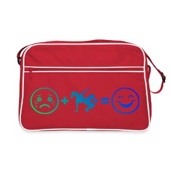 Hip-Hop-Tanz Geschenkidee für die Hip-Hop-Tänzerin - Retro Tasche - Rot/Weiß - Vorne