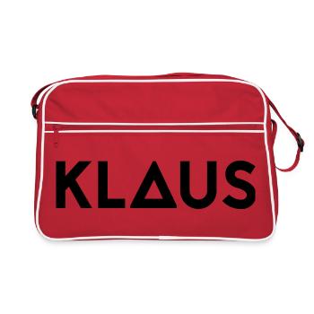 Prénom Klaus - Sac Retro - rouge/blanc - Devant
