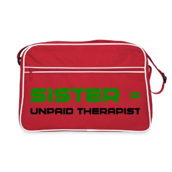 Typographie de Green Bold Sister - Sac Retro - rouge/blanc - Devant
