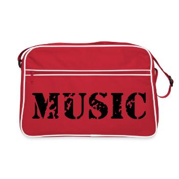 La musique comme la conception d'impression de - Sac Retro - rouge/blanc - Devant