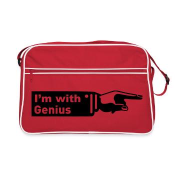 Im with Genius - Retro Bag - red/white - Front