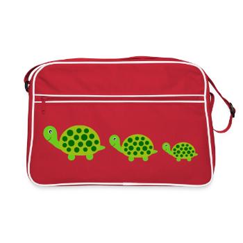 Turtle Turtles - Retro Bag - red/white - Front