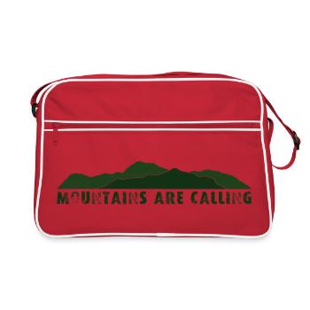 Mountains are Calling - Retro Bag - red/white - Front