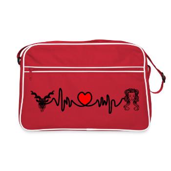 Heart rate cardio Capricorn Virgo - Retro Bag - red/white - Front