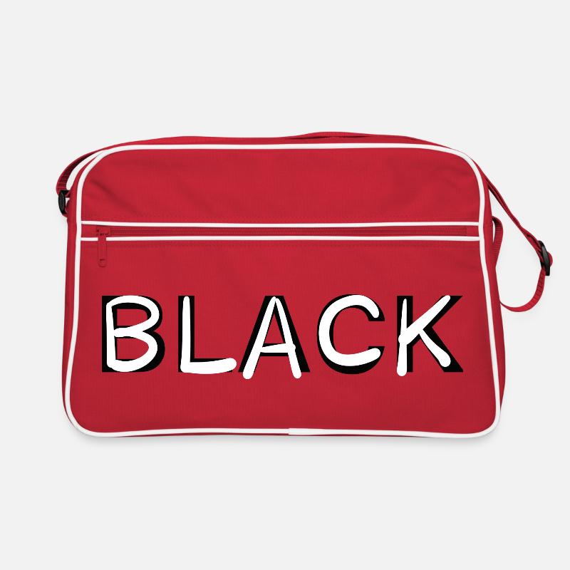 BLACK - Retro Tasche - Rot/Weiß
