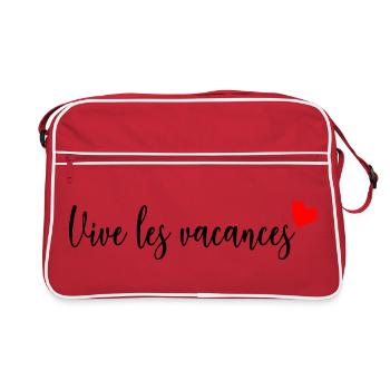 HUMOUR. VACANCES. ÉTÉ. VOYAGE. VAN. CAMPING CAR - Sac Retro - rouge/blanc - Devant