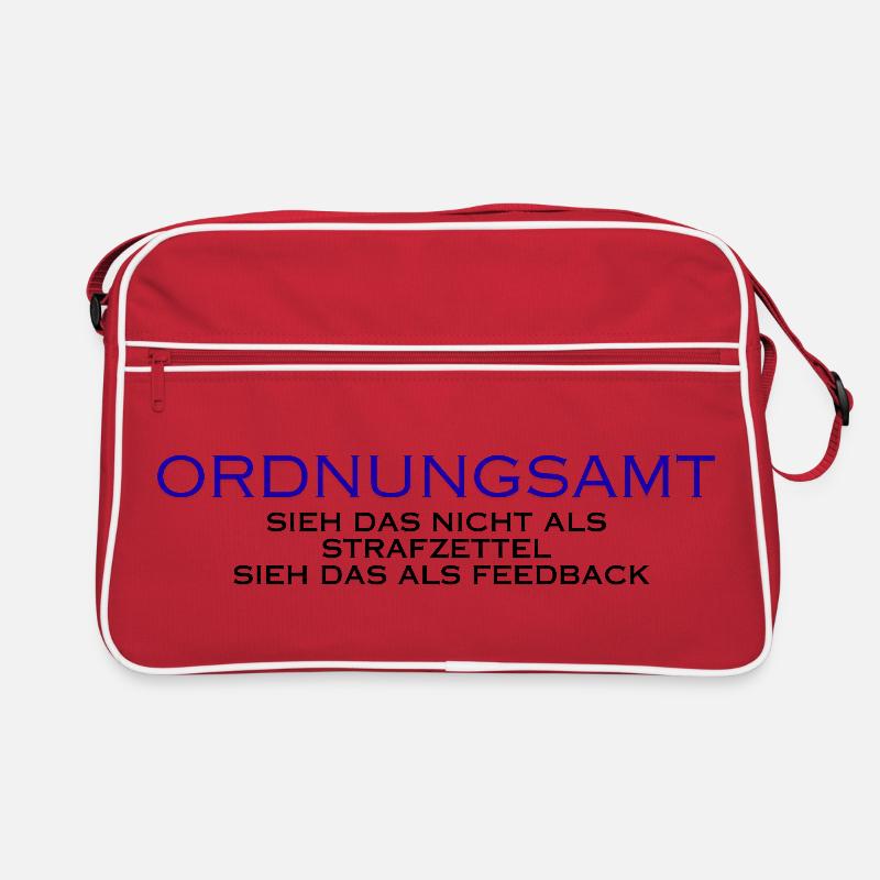 Ordnungsamt Sieh das als Feedback Retro Tasche