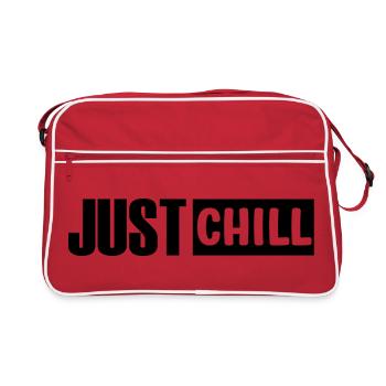 Just Chill Funny Chilling Sayings - Retro Bag - red/white - Front