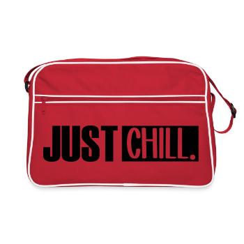 Just Chill Funny Chilling Sayings - Retro Bag - red/white - Front