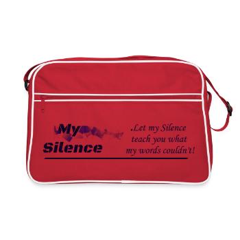My Silence, clothing design - Retro Bag - red/white - Front
