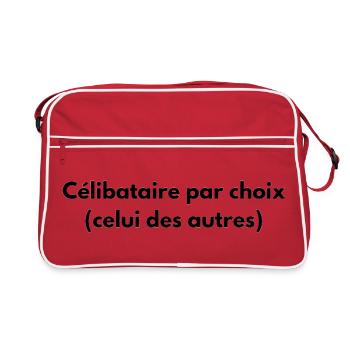 Célibataire par choix (celui des autres) - Sac Retro - rouge/blanc - Devant