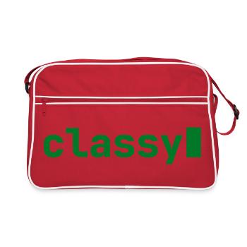 classy | Developer mood | dark - Retro Bag - red/white - Front