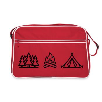 Fir Fire Tent Outdoor - Retro Bag - red/white - Front