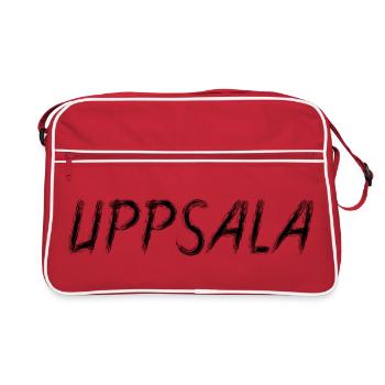Uppsala Suède Style Grunge Pinceau Noir - Sac Retro - rouge/blanc - Devant