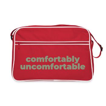 Bequem Ungemütlich Typografie - Retro Tasche - Rot/Weiß - Vorne
