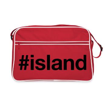 ISLAND Islande Hashtag - Sac Retro - rouge/blanc - Devant