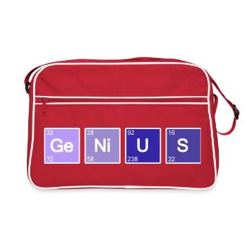 Genius Nerd Geek - Retro Bag - red/white - Front