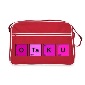 Otaku Neon Block Manga - Retro Tasche - Rot/Weiß - Vorne