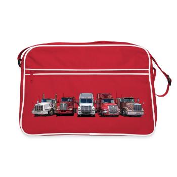 Tracteurs de semi-remorques à long capot - Sac Retro - rouge/blanc - Devant
