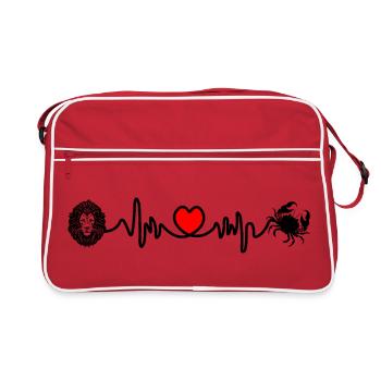 Fréquence cardiaque cardio Lion Cancer - Sac Retro - rouge/blanc - Devant