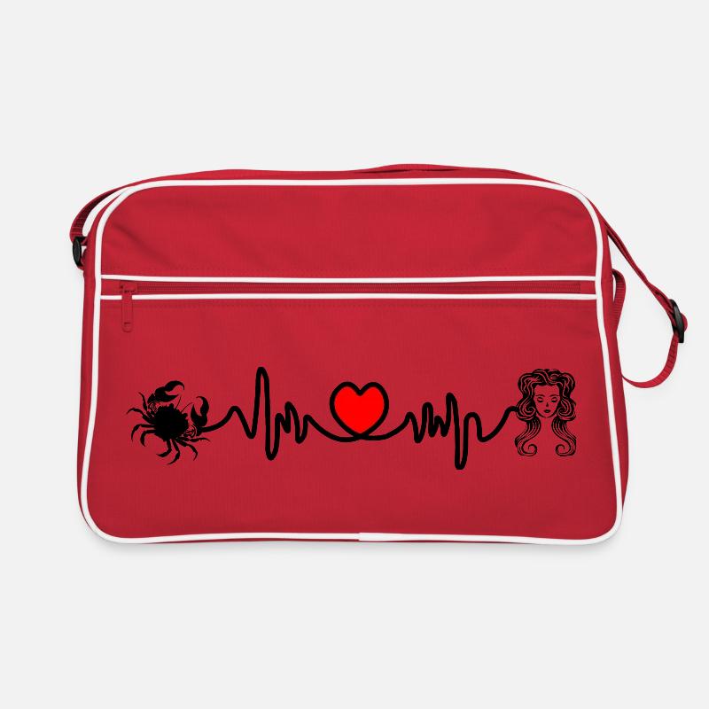 Herzfrequenz Kardio Krebs Jungfrau Retro Tasche