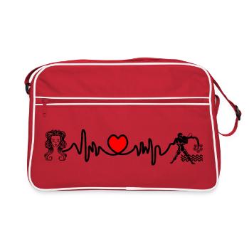 Heart rate cardio Virgo Aquarius - Retro Bag - red/white - Front