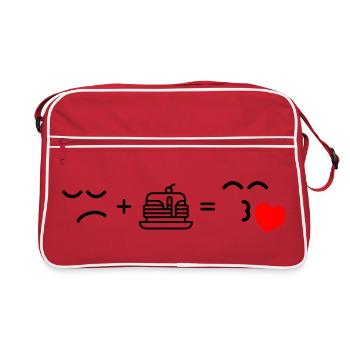 Crimson Heart Silhouette - Retro Bag - red/white - Front