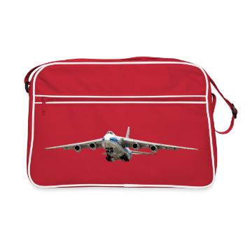 Antonov 124 Ruslan - Retro Tasche - Rot/Weiß - Vorne