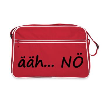 ääh... NÖ - Retro Tasche - Rot/Weiß - Vorne
