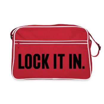 Basketball-Liebhaber-Geschenk – Lock It In - Retro Tasche - Rot/Weiß - Vorne