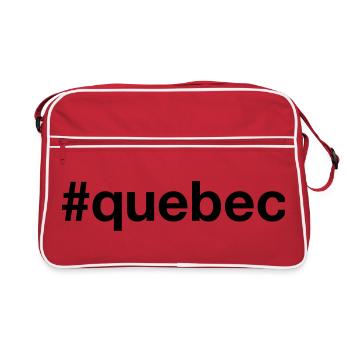 QUÉBEC Canada Kanada Mot-clic - Sac Retro - rouge/blanc - Devant
