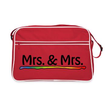 Mariage lesbien - Rainbow Mrs et Mrs - Sac Retro - rouge/blanc - Devant