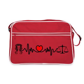Heart rate cardio Virgo Libra - Retro Bag - red/white - Front