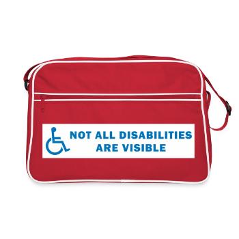 Not All Disabilities Are Visible - Retro Bag - red/white - Front