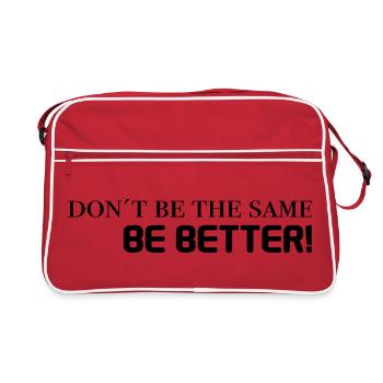 Ne soyez pas les mêmes, soyez meilleurs - Noir - Sac Retro - rouge/blanc - Devant