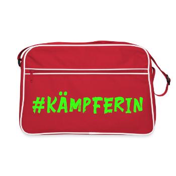 Chasseur - Porte-bonheur - vert fluo - Sac Retro - rouge/blanc - Devant