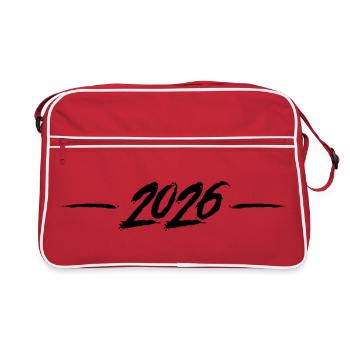 Année 2026 - Sac Retro - rouge/blanc - Devant