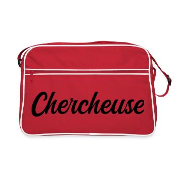 Chercheuse Science Recherche Laboratoire Innovatio - Sac Retro - rouge/blanc - Devant