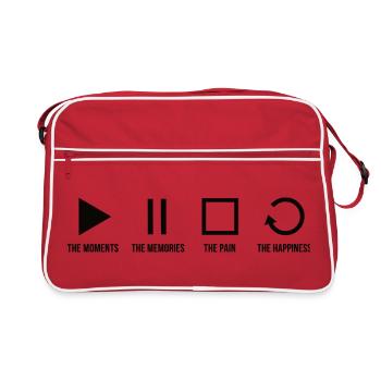 Pleine conscience, moments, souvenirs, bonheur - Sac Retro - rouge/blanc - Devant