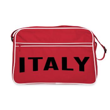 Italy - Retro Tasche - Rot/Weiß - Vorne
